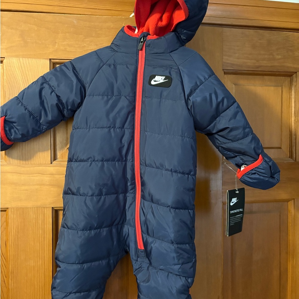Nike infant Navy Blue One Piece Snowsuit. 6 month old New